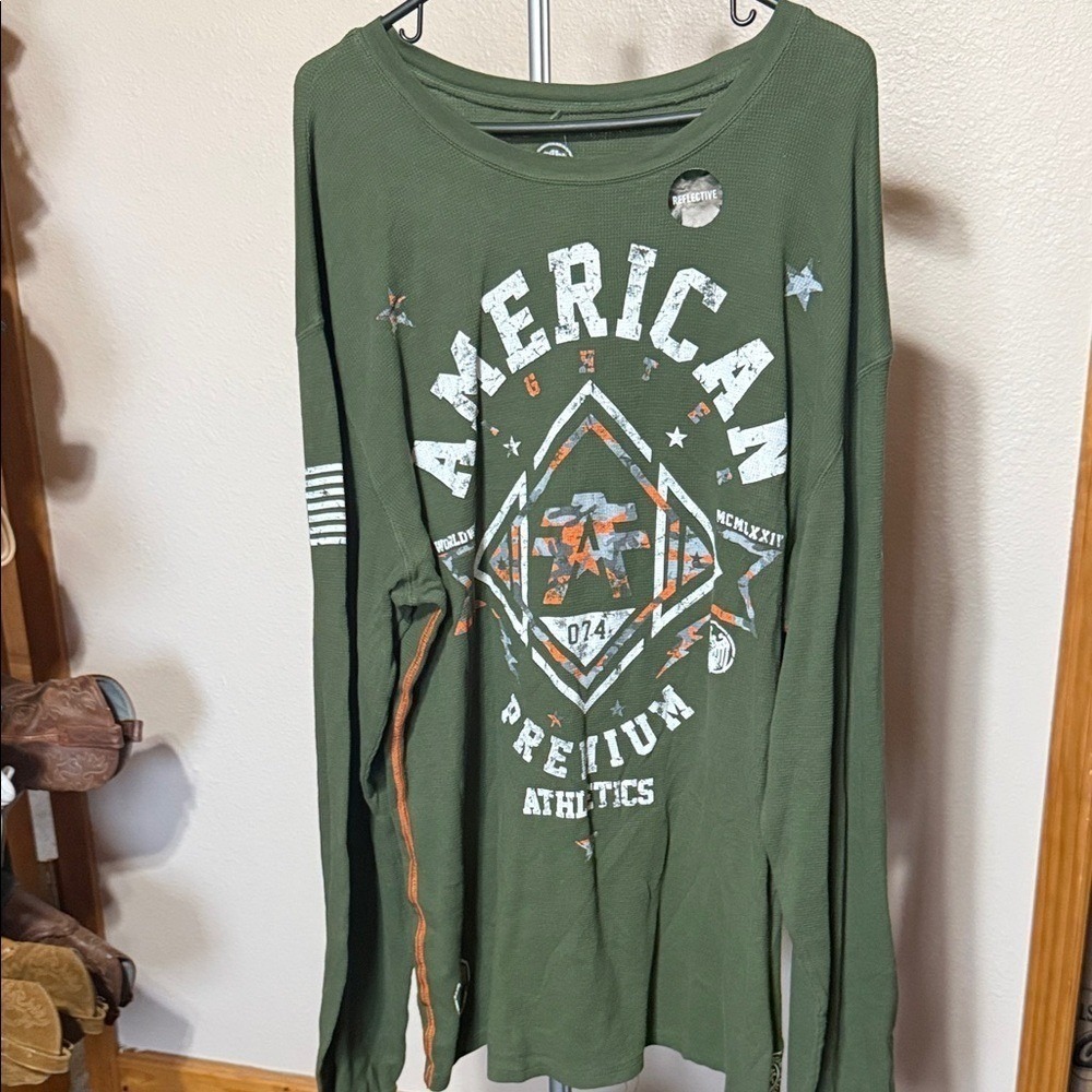 American Fighter Green Long Sleeve Tee